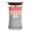 Picture of WoodWick Large Hourglass Candle, Shoreline - Premium Soy Blend Wax, Pluswick Innovation Wood Wick, Made in USA