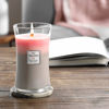 Picture of WoodWick Large Hourglass Candle, Shoreline - Premium Soy Blend Wax, Pluswick Innovation Wood Wick, Made in USA