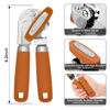 Picture of Can Opener Manual, Can Opener with Magnet, Hand Can Opener with Sharp Blade Smooth Edge, Handheld Can Openers with Big Effort-Saving Knob, Can Opener with Multifunctional Bottles Opener, Orange