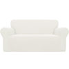 Picture of Easy-Going Stretch Oversized Loveseat Slipcover 1-Piece Sofa Cover Furniture Protector Couch Soft with Elastic Bottom for Kids Polyester Spandex Jacquard Fabric Small Checks Cream