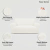 Picture of Easy-Going Stretch Oversized Loveseat Slipcover 1-Piece Sofa Cover Furniture Protector Couch Soft with Elastic Bottom for Kids Polyester Spandex Jacquard Fabric Small Checks Cream