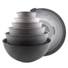Picture of COOK WITH COLOR Mixing Bowls with Lids - 12 Piece Plastic Nesting Bowls Set includes 6 Prep Bowls and 6 Lids, Non Slip Bottom and Rhombus Design - Microwave Safe (Grey)