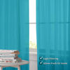 Picture of OWENIE Sheer Marine Curtains, Sheer Curtains 84 inch Length 2 Panels Set, Rod Pocket Voile Fimly Sheer Drapes for Living Room/Bedroom, 2pcs, Each 42" W x 84" L