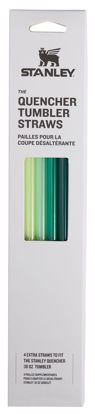 Picture of Stanley Reusable Quencher Straws | 4-Pack of BPA-Free, Reusable Straws for Clean Drinking | Perfect for Stanley's 30oz Tumblers | Green