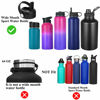 Picture of RRegeny Straw Lid for Hydro Flask Wide Mouth 32 40 oz, Straw Lids with Flexible Handle and Straws compatible with HydroFlask, Replacement Sports Flex Cap Wide Mouth Top 32 40 oz