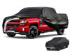 Picture of Kayme 7 Layers Truck Cover Waterproof All Weather, Universal Fit Chevy Silverado, GMC Sierra, Ford F150/F 150 Heavy Duty Outdoor Pickup Cover Snow Uv Sun Protection, (Length Up to 250 inch) XXL/Black.