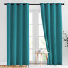 Picture of NICETOWN Peacock Teal Blackout Curtains 84inch Length 2 Panels Set - Chic Thermal Insulated Grommet Room Darkening Window Drapes for Bedroom/Living Room, W52 x L84