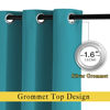 Picture of NICETOWN Peacock Teal Blackout Curtains 84inch Length 2 Panels Set - Chic Thermal Insulated Grommet Room Darkening Window Drapes for Bedroom/Living Room, W52 x L84