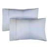 Picture of Queen Pillow Cases Set of 2 - Ultra Soft Hotel Quality Pillowcase Covers - Comfy Cozy Bedding for Women, Men, Kids & Teens - Machine Washable Pillow Protectors - 2 Pieces Set - Queen Size Blue Stripes