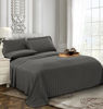 Picture of Elegant Comfort Softest and Coziest 4-Piece Sheet Set - 1500 Premium Hotel Quality Microfiber - Luxurious Wrinkle Resistant 4-Piece Damask Stripe Bed Sheet Set, Twin XL, Grey