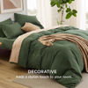 Picture of Bedsure Queen Duvet Cover Set with Fitted Sheet - Soft Double Brushed Olive Green Bedding Duvet Cover Set, 6 Pieces, Includes 1 Duvet Cover, 1 Fitted Sheet, 2 Pillow Shams,2 Pillowcases,NO Comforter
