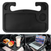 Picture of JUSTTOP Car Steering Wheel Desk for Laptop,Multipurpose Travel Car Accessories, Car Seat Stand Trays for Eating, Steering Wheel Under Table Console(Black)
