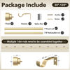 Picture of IFELS Heavy Duty Curtain Rods for Windows 66 to 120 Inch, 1 Inch Adjustable Gold Curtain Rod with Easy Installation and Modern Design,Wall Mount (A1,Gold,30-120")