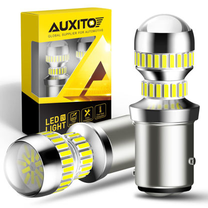 Picture of AUXITO 1157 LED Bulb White, 400% Super Bright 2057 2357 7528 BAY15D LED Light Bulbs for Backup Reverse Signal Blinker Tail Parking DRL Brake Lights, 6000K White