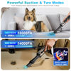 Picture of Handheld Vacuum Cordless, Upbooz Portable Car Vacuum, 14000PA Powerful Suction Vacuum Cleaner with LED Light and Air Duster 2 in 1, Low Noise Rechargeable Mini Hand Held Vacuum for Car Home Pet Office