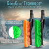 Picture of EcoNour 27" Aluminum Car Snow Scraper and Brush (Orange, Red, Green & Blue) | Weaved Bristle Head with Metal Body Ice Scraper for Car Windshield | Ice Scraper with Foam Grip Winter Accessory | 4 Pack