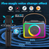 Picture of Karaoke Machine,Portable Bluetooth Karaoke Speaker with 2 Instrument Wireless Microphone for Adults & Kids with LED Lights, Karaoke Microphone with PA System Supports USB/TF/AUX,Gift for Party