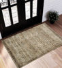Picture of CHAMPLANT Area Rug 2x3 Washable Rug Door Mat Vintage Distressed Taupe Rug Doormat Indoor Entrance Traditional Thin Rug Floral Print Non Slip Carpet for Kitchen Bathroom Bedroom Living Room
