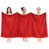 Picture of Cotton Paradise Oversized Bath Sheet, 100% Cotton 40x80 Clearance Bath Towel Sheet, Turkish Extra Large Bath Towel for Bathroom, Red Bathsheet