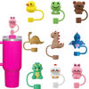 Picture of 9Pcs Stanley Straw Cap, 10mm Cute Straw Toppers for Tumblers, Animal Silicone Straw cover for 30&40oz -21