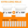 Picture of Wevac 6''x100' & 8''x100' 2 Rolls, Vacuum Seal Roll Keeper with Cutter, Ideal Vacuum Sealer Bags for Food Saver, BPA Free, Commercial Grade, Great for Storage, Meal prep and Sous Vide