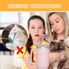 Picture of 15Pcs Stanley Straw Cap, 10mm Cute Straw Toppers for Tumblers, Silicone Straw cover for 30&40oz -19