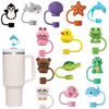 Picture of 14Pcs Stanley Straw Cap, 10mm Cute Straw Toppers for Tumblers, Animal Silicone Straw cover for 30&40oz -22