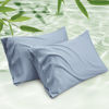 Picture of Bedsure Cooling Pillow Cases Standard Size 2 Pack, Rayon Derived from Bamboo Cooling Pillowcase for Hot Sleepers, Soft & Silky Pillow Covers with Envelope Closure, Gifts, Grey Blue, 20x26 Inches