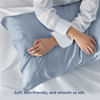 Picture of Bedsure Cooling Pillow Cases Standard Size 2 Pack, Rayon Derived from Bamboo Cooling Pillowcase for Hot Sleepers, Soft & Silky Pillow Covers with Envelope Closure, Gifts, Grey Blue, 20x26 Inches