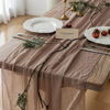 Picture of Keketo Cheesecloth Table Runner Nude Gauze Rustic Boho Coffee Cheese Cloth 120 Inch 10 FT for Wedding Baby Shower Bridal Shower Birthday Party Long Sheer Farmhouse Home Decorations