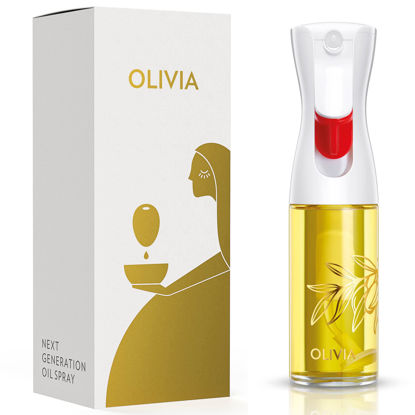 Picture of FLAIROSOL OLIVIA. The Original Advanced Oil Sprayer for Cooking, Salads, BBQs and More, Continuous Spray with Portion Control, Trusted by Chefs. Patented Technology. (Glass Bottle) (Golden Leaves)