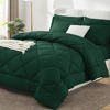 Picture of CozyLux California King Comforter Set with Sheets 7 Pieces Bed in a Bag Emerald Green Cal King All Season Bedding Sets with Comforter, Pillow Shams, Flat Sheet, Fitted Sheet and Pillowcases