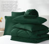 Picture of CozyLux California King Comforter Set with Sheets 7 Pieces Bed in a Bag Emerald Green Cal King All Season Bedding Sets with Comforter, Pillow Shams, Flat Sheet, Fitted Sheet and Pillowcases