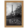 Picture of Americanflat 8x12 Picture Frame in Oak - Composite Wood with Shatter Resistant Glass - Horizontal and Vertical Formats for Wall and Tabletop