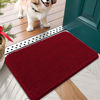 Picture of OLANLY Dog Door Mat for Muddy Paws 24x16, Absorbs Moisture and Dirt, Absorbent Non-Slip Washable Mat, Quick Dry Chenille, Mud Mat for Dogs, Entry Indoor Door Mat for Inside Floor, Red
