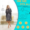 Picture of REDESS Blanket Hoodie Sweatshirt, Wearable Blanket Oversized Sherpa with Sleeves and Giant Pocket, Cozy Hoodie for Adult Kids