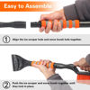 Picture of LoyaGour Snow Brush and Ice Scraper for Car Windshield,26.4" Window Scraper Deicer for Car SUV and Truck,Ice Scrapers and Brushes 2 in 1,Winter Car Automotive Exterior Accessories(1Pack Orange)