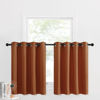 Picture of NICETOWN Kitchen Curtains - Room Darkening Thermal Insulated Thick Soft Valances, 36 Inch Length Short Curtains for Living Room/Bathroom Decor, 2 Panels, 52" W x 36" L, Burnt Orange