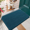 Picture of OLANLY Dog Door Mat for Muddy Paws 24x16, Absorbs Moisture and Dirt, Absorbent Non-Slip Washable Mat, Quick Dry Chenille, Mud Mat for Dogs, Entry Indoor Door Mat for Inside Floor, Atlantic Blue