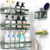 Picture of Moforoco Adhesive Shower Caddy Organizer Shelves Rack - 5 Pack Corner Bathroom Storage Organization, Home & Kitchen Decor Inside RV Accessories, Hanging First Apartment Household Camper Essentials