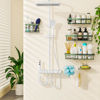 Picture of Moforoco Adhesive Shower Caddy Organizer Shelves Rack - 5 Pack Corner Bathroom Storage Organization, Home & Kitchen Decor Inside RV Accessories, Hanging First Apartment Household Camper Essentials