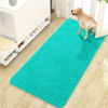Picture of OLANLY Dog Door Mat for Muddy Paws 47x24, Absorbs Moisture and Dirt, Absorbent Non-Slip Washable Mat, Quick Dry Chenille, Mud Mat for Dogs, Entry Indoor Door Mat for Inside Floor, Teal
