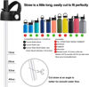 Picture of Straw Lid for Hydro Flask Wide Mouth Water Bottles, Top Lids with Straw and silicone boot Compatible with Hydro Flask 32 40 oz, Replacement Flip Cap Wide Mouth Accessories Flex Handle, Black lid+Boot