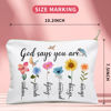 Picture of God Says You Are Makeup Bags, Inspirational Bible Verse Bag, Christian Gifts, Affirmations Gifts, Encouragement Gifts, Friend Gifts, Bible Verse Flower Bird Wash Bag for Her, Birthday Gifts for Women