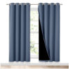 Picture of NICETOWN Full Shade Curtain Panels 72 inches Long, Pair of Energy Smart & Noise Blocking Out Blackout Drapes for Guest Room Window, Thermal Insulated Lined Window Dressing (Stone Blue, 52x72)