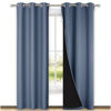 Picture of NICETOWN 100% Blackout Curtains 84in Long, Pair of Energy Smart & Noise Blocking Out Drapes for Baby Room Window, Thermal Insulated Guest Room Lined Window Dressing (Stone Blue, 42in Widex84in long)