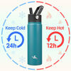 Picture of Konokyo 22oz Stainless Steel Bottles with 3 Lids Sport Insulated Water Bottle,Light Blue