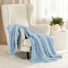Picture of Bedsure Sea Blue Fleece Blanket for Couch - Super Soft Cozy Twin Blankets for Women, Cute Small Throws for Girls, 60x80 Inches