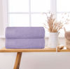 Picture of GLAMBURG 100% Cotton 2 Pack Oversized Bath Towel Set 28x55 Inches, Ultra Soft Highly Absorbant Compact Quickdry & Lightweight Large Bath Towels, Ideal for Gym Travel Camp Pool - Purple
