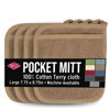 Picture of Ritz Terry Pocket Mitt & Hot Pad: Unparalleled Heat Resistant, Durable 100% Cotton - Ergonomically Designed for Optimal Grip - Easy-Care Machine Washable, Perfect for Your Kitchen - Mocha Brown, 4-Pk